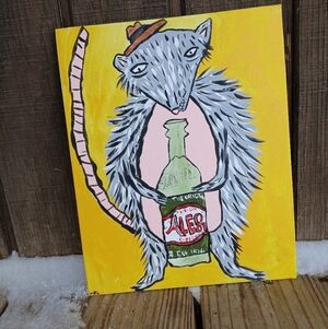 Possum And ALE8 Folk Art Kentucky Art